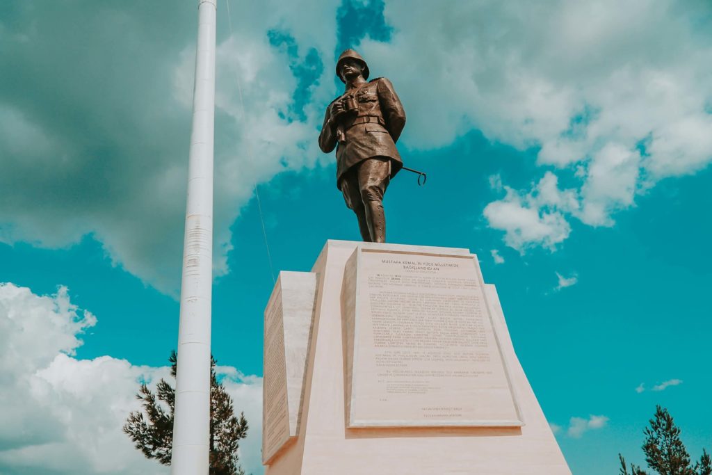 a statue of mustafa kemal ataturk