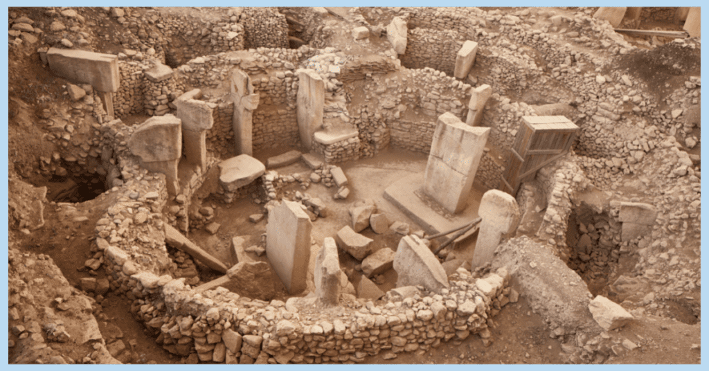 the ancient ruins at gobekli tepe in southeast turkey